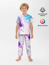 Детская пижама с брюками / Акварельные разводы