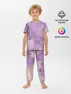 Детская пижама с брюками / Сиреневые разводы краски