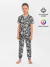 Детская пижама с брюками / White flowers