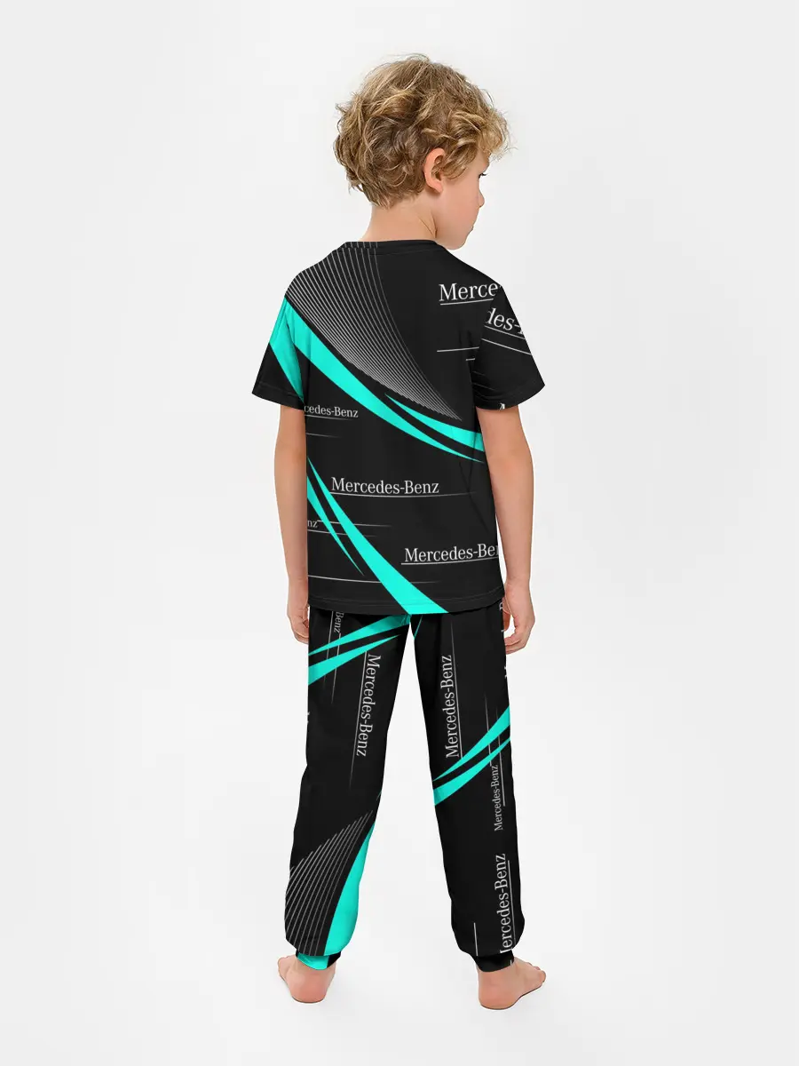 Детская пижама с брюками / MERCEDES BENZ АКВАМАРИНОВЫЙ