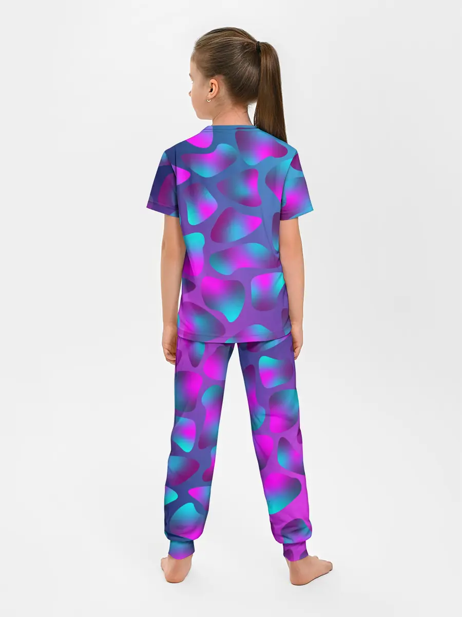 Детская пижама с брюками / Неоновые капли