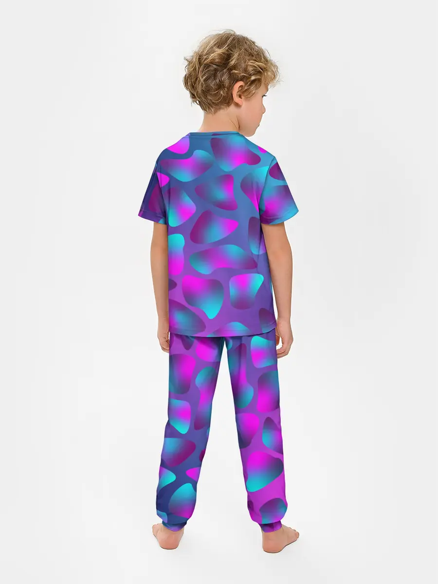 Детская пижама с брюками / Неоновые капли