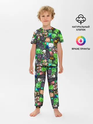 Детская пижама с брюками / Майнкрафт
