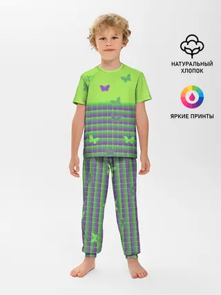 Детская пижама с брюками / Бабочки