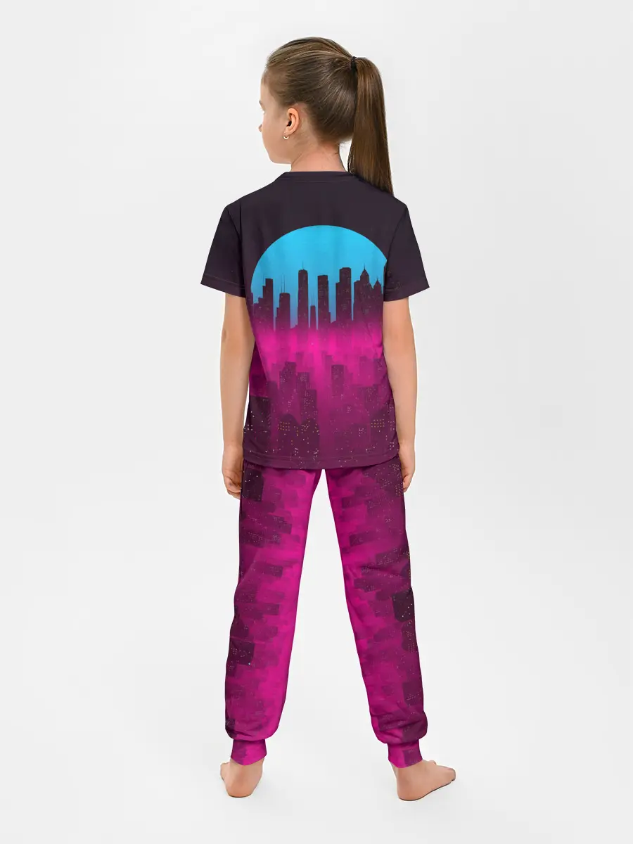 Детская пижама с брюками / НЕОНОВЫЙ ГОРОД