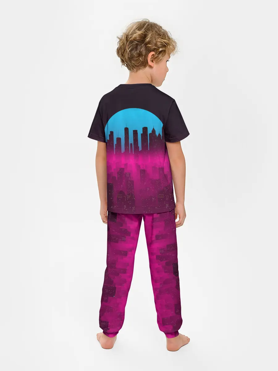 Детская пижама с брюками / НЕОНОВЫЙ ГОРОД