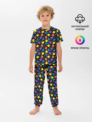 Детская пижама с брюками / Новогодние Лампочки