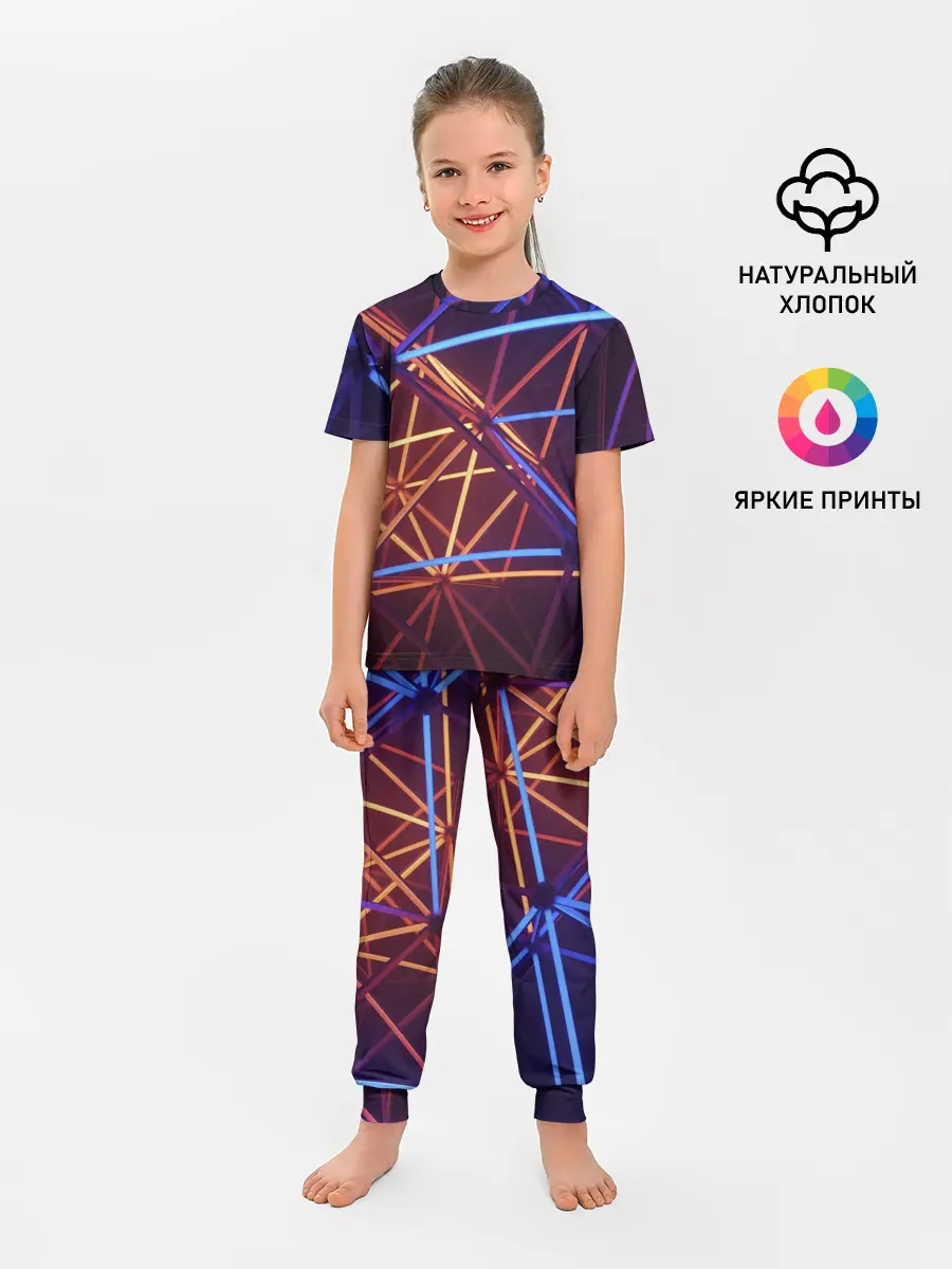 Детская пижама с брюками / Линии