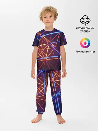 Детская пижама с брюками / Линии