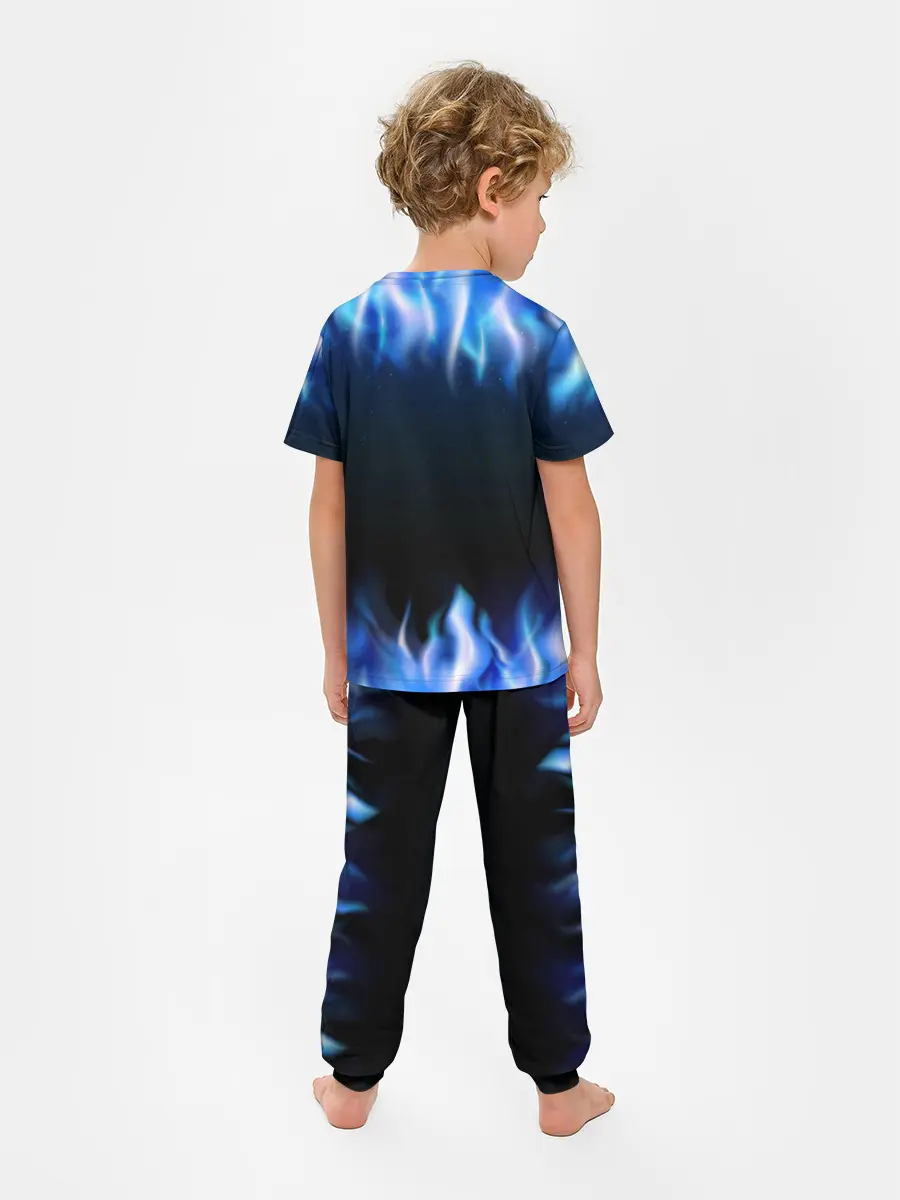Детская пижама с брюками / Синий Огонь