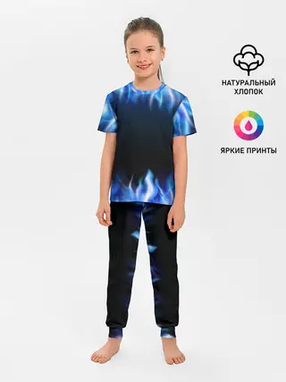 Детская пижама с брюками / Синий Огонь