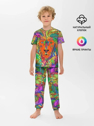 Детская пижама с брюками / Лев шаман