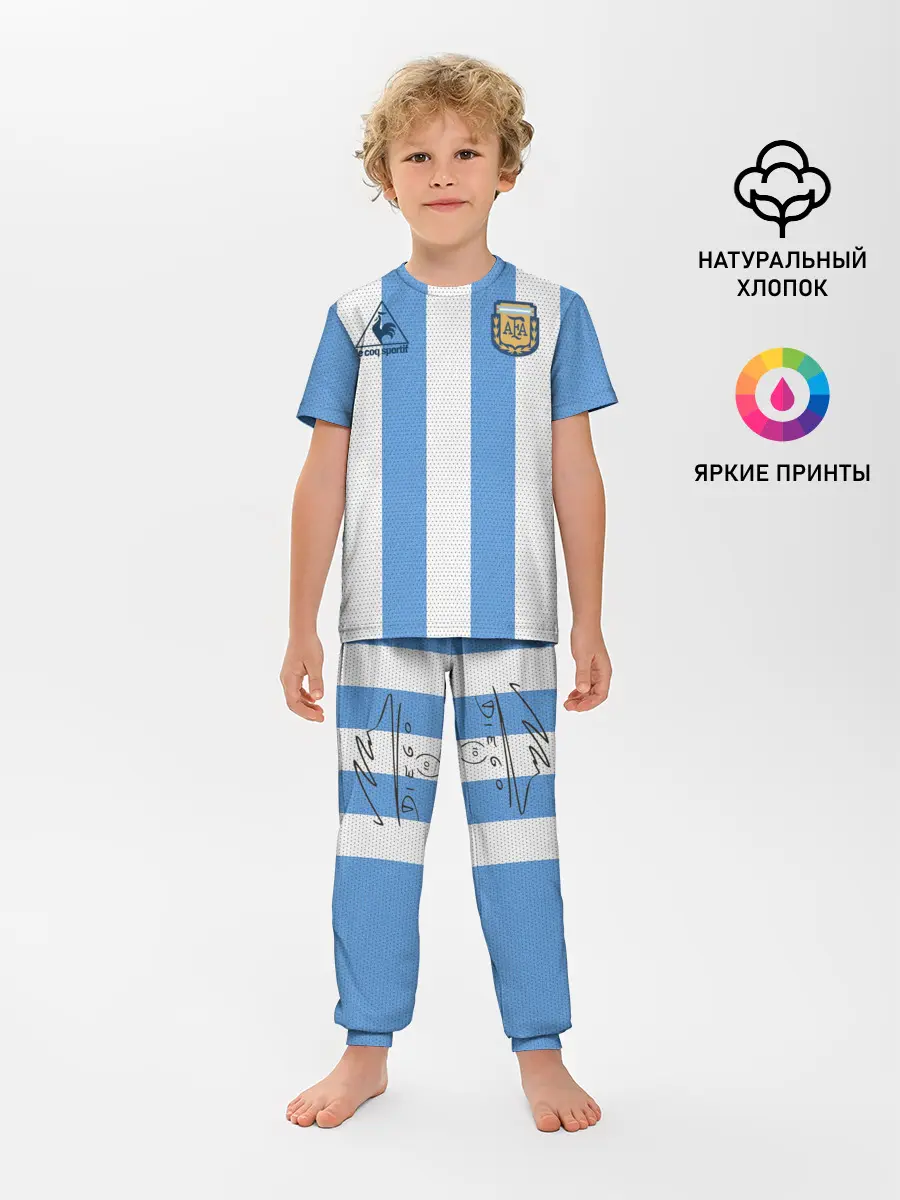 Детская пижама с брюками / Джерси Марадоны с автографом