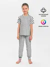 Детская пижама с брюками / Чёрные и белые полосы