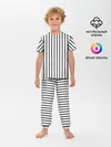 Детская пижама с брюками / Чёрные и белые полосы