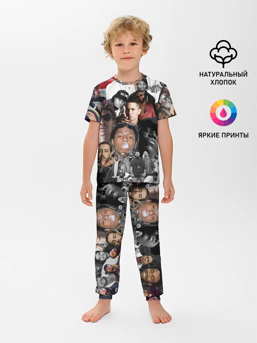 Детская пижама с брюками / Рэп-Коллаж
