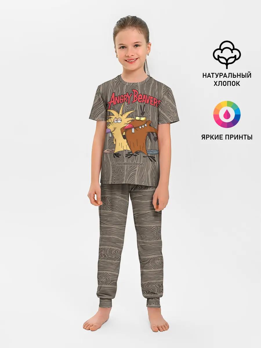 Детская пижама с брюками / Крутые Бобры