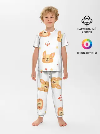 Детская пижама с брюками / Милый Корги