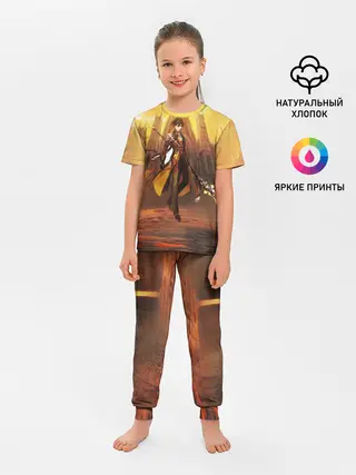 Детская пижама с брюками / GENSHIN INPACT, Zhong li