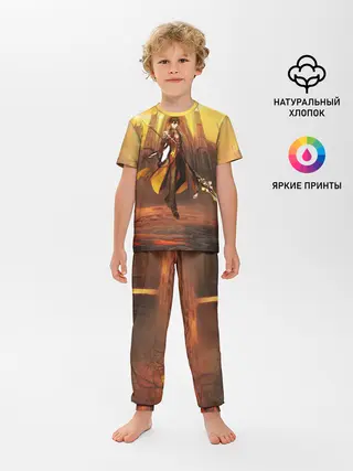 Детская пижама с брюками / GENSHIN INPACT, Zhong li