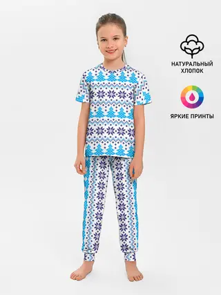 Детская пижама с брюками / Сибирская зима 2022
