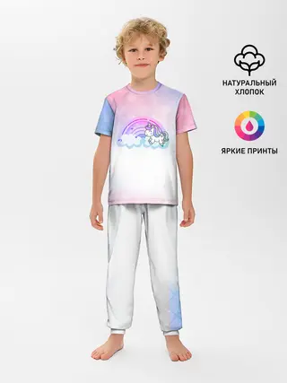 Детская пижама с брюками / Единорог