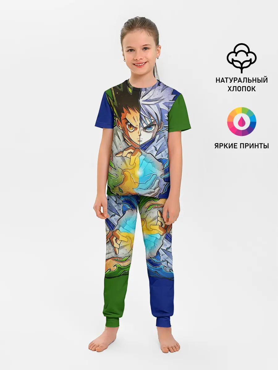 Детская пижама с брюками / Киллуа золдик и Гон хантер