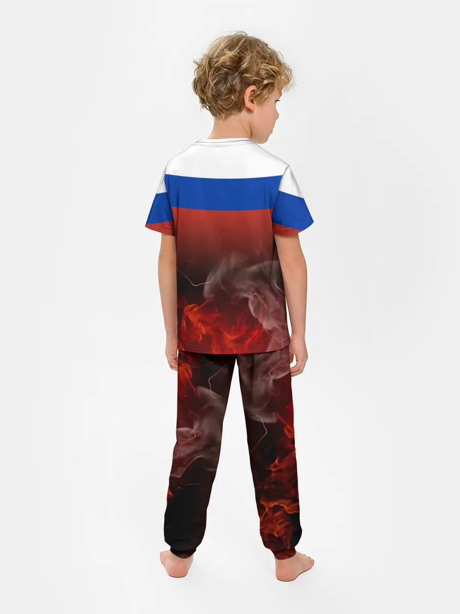 Детская пижама с брюками / Россия огонь