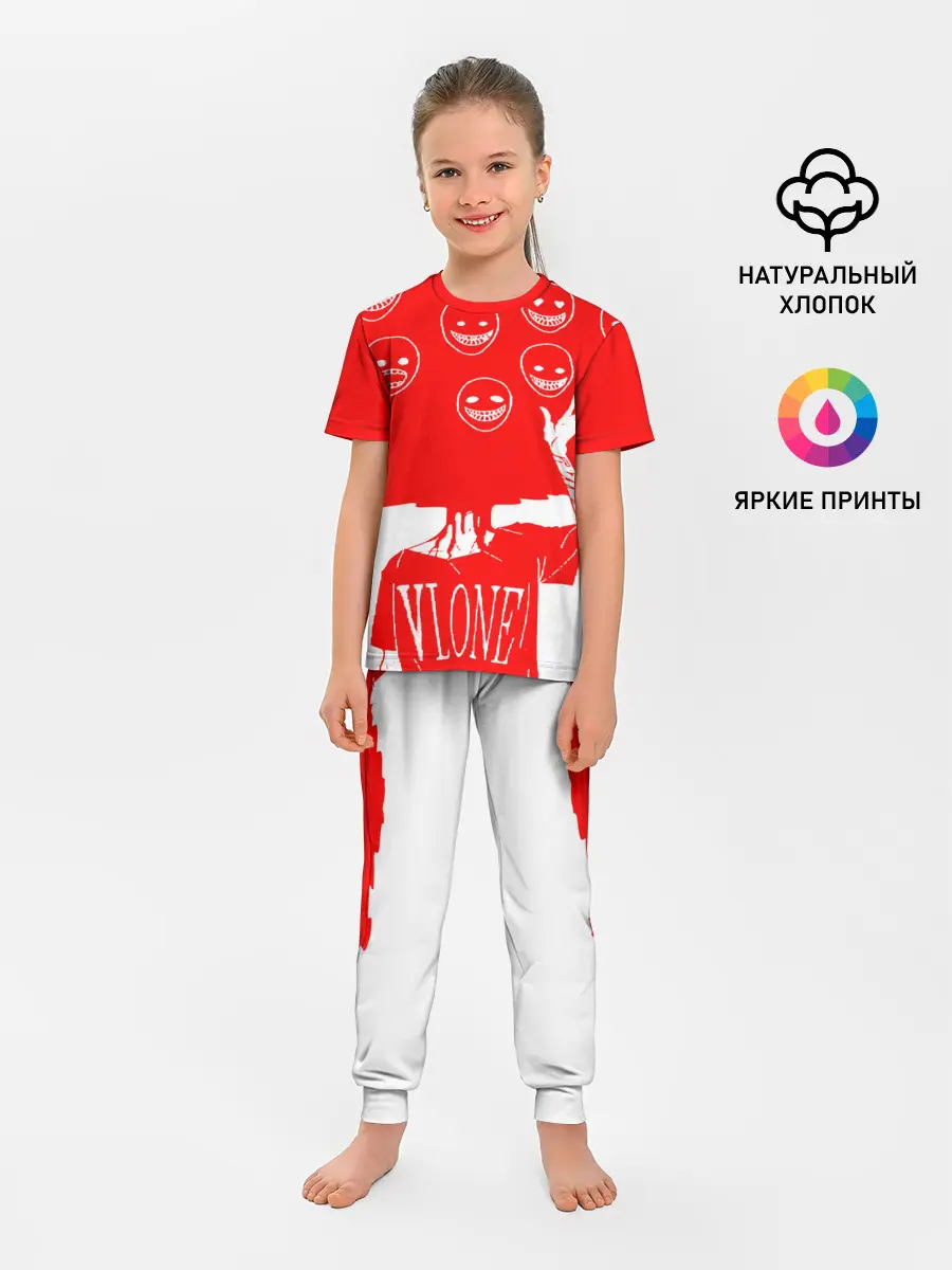 Детская пижама с брюками / многоголовый v love