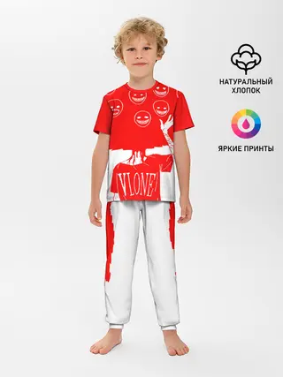 Детская пижама с брюками / многоголовый v love