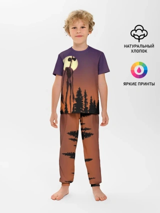 Детская пижама с брюками / Gradient Forest Siren Head