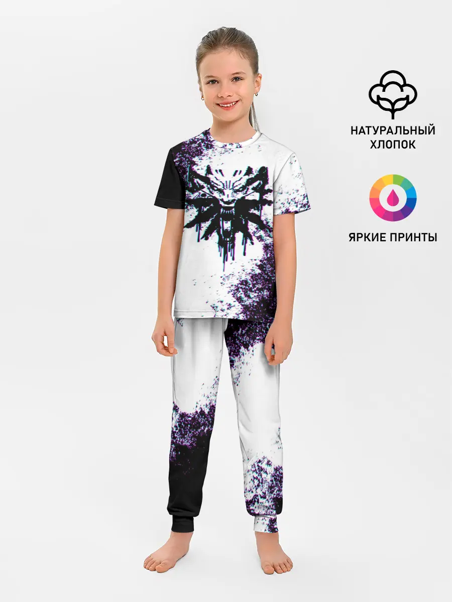 Детская пижама с брюками / THE WITCHER GLITCH / ГЛИТЧ