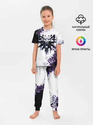 Детская пижама с брюками / THE WITCHER GLITCH / ГЛИТЧ