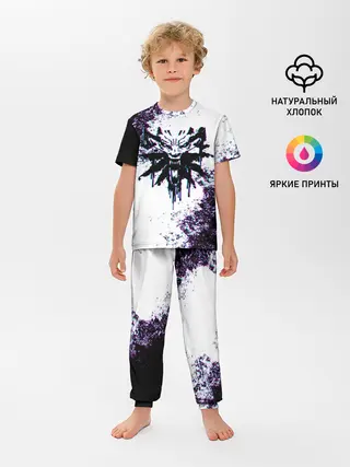 Детская пижама с брюками / THE WITCHER GLITCH / ГЛИТЧ