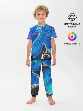 Детская пижама с брюками / КИСЛОТНЫЙ АКРИЛ