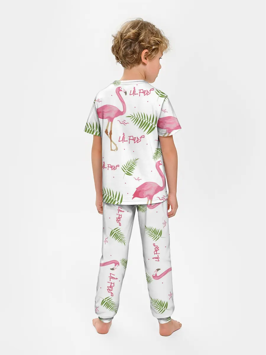 Детская пижама с брюками / Lil Peep pink flamingo