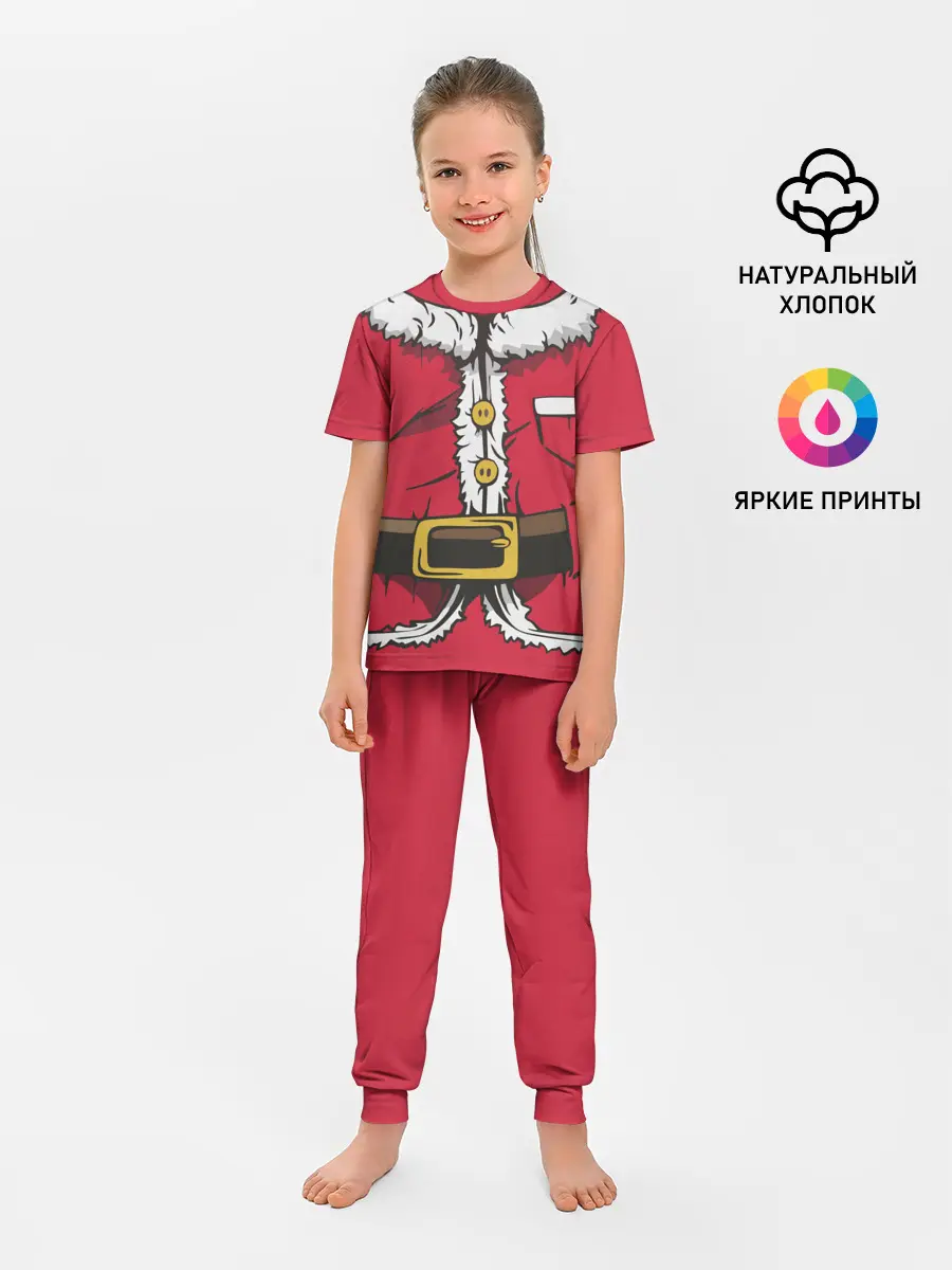Детская пижама с брюками / Санта