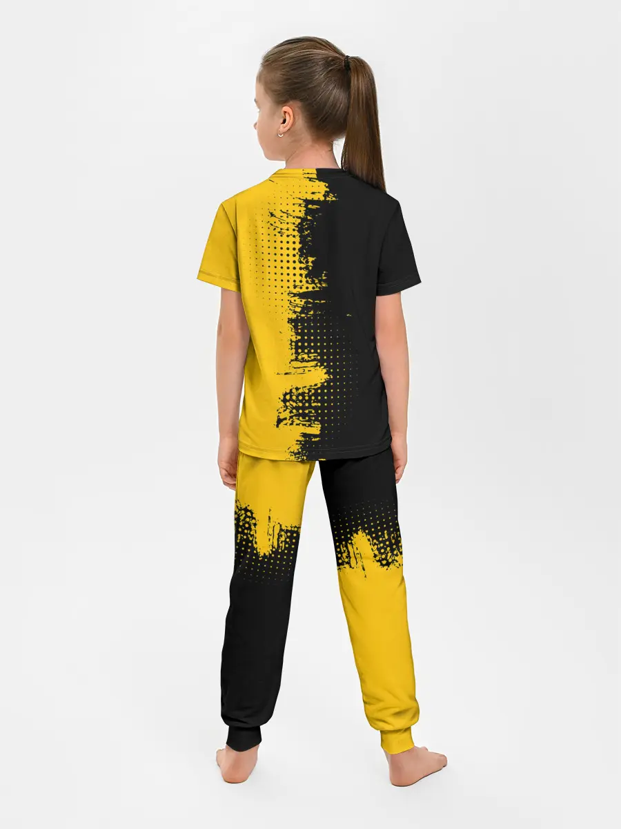 Детская пижама с брюками / ЧЕРНО ЖЕЛТЫЙ ГРАНЖ | GRUNGE