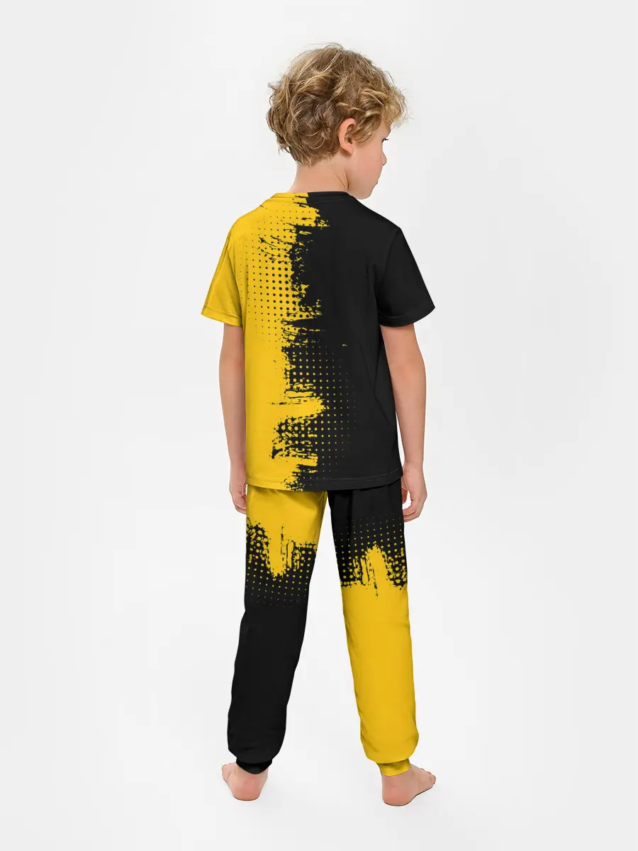Детская пижама с брюками / ЧЕРНО ЖЕЛТЫЙ ГРАНЖ | GRUNGE