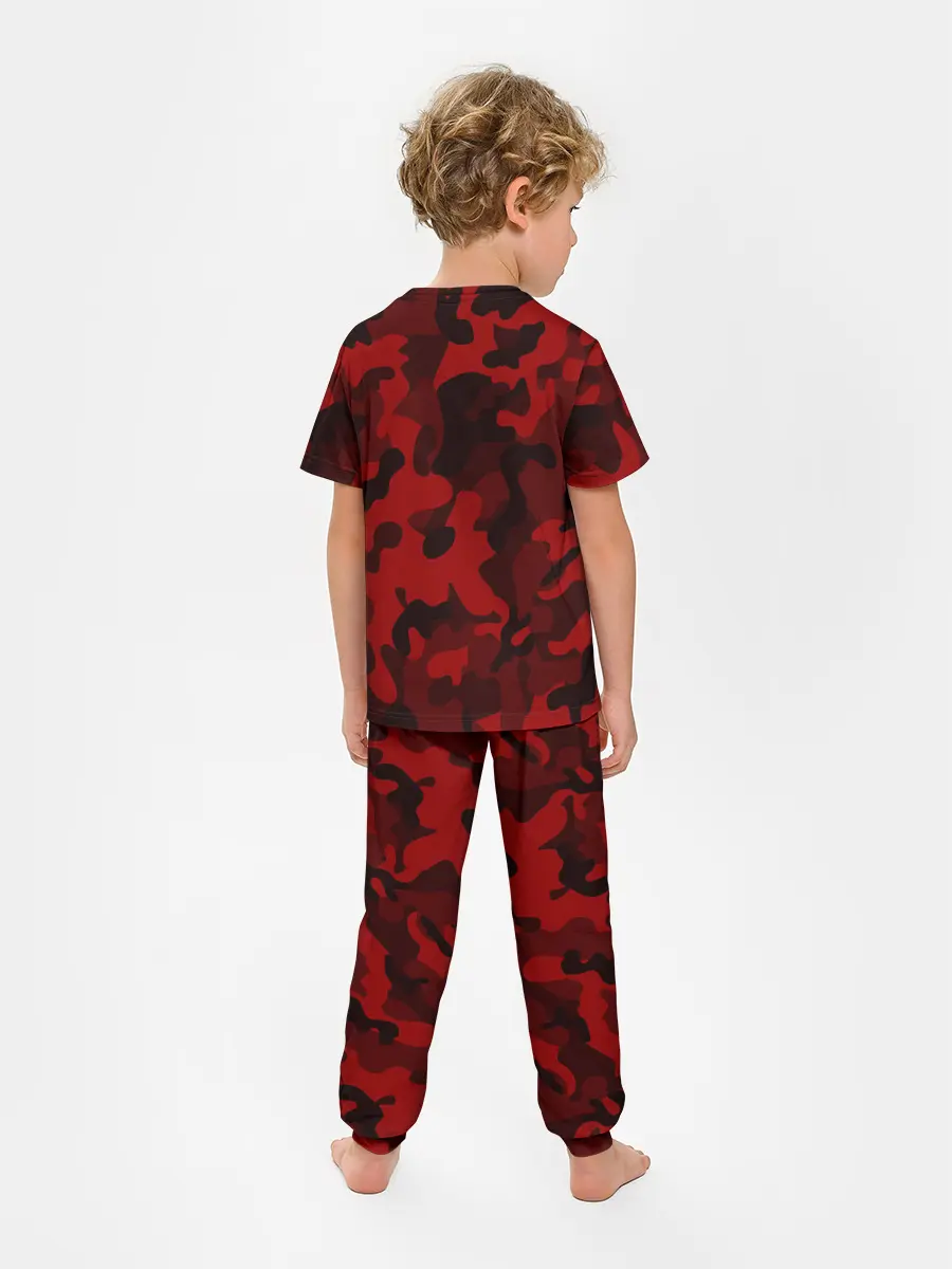 Детская пижама с брюками / RED MILITARY | КРАСНЫЙ КАМУФЛЯЖ