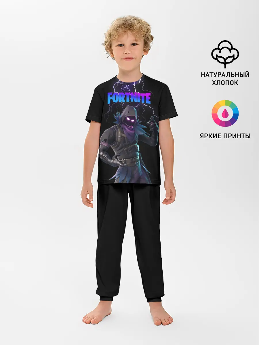Детская пижама с брюками / Raven Fortnite