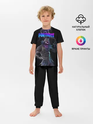 Детская пижама с брюками / Raven Fortnite