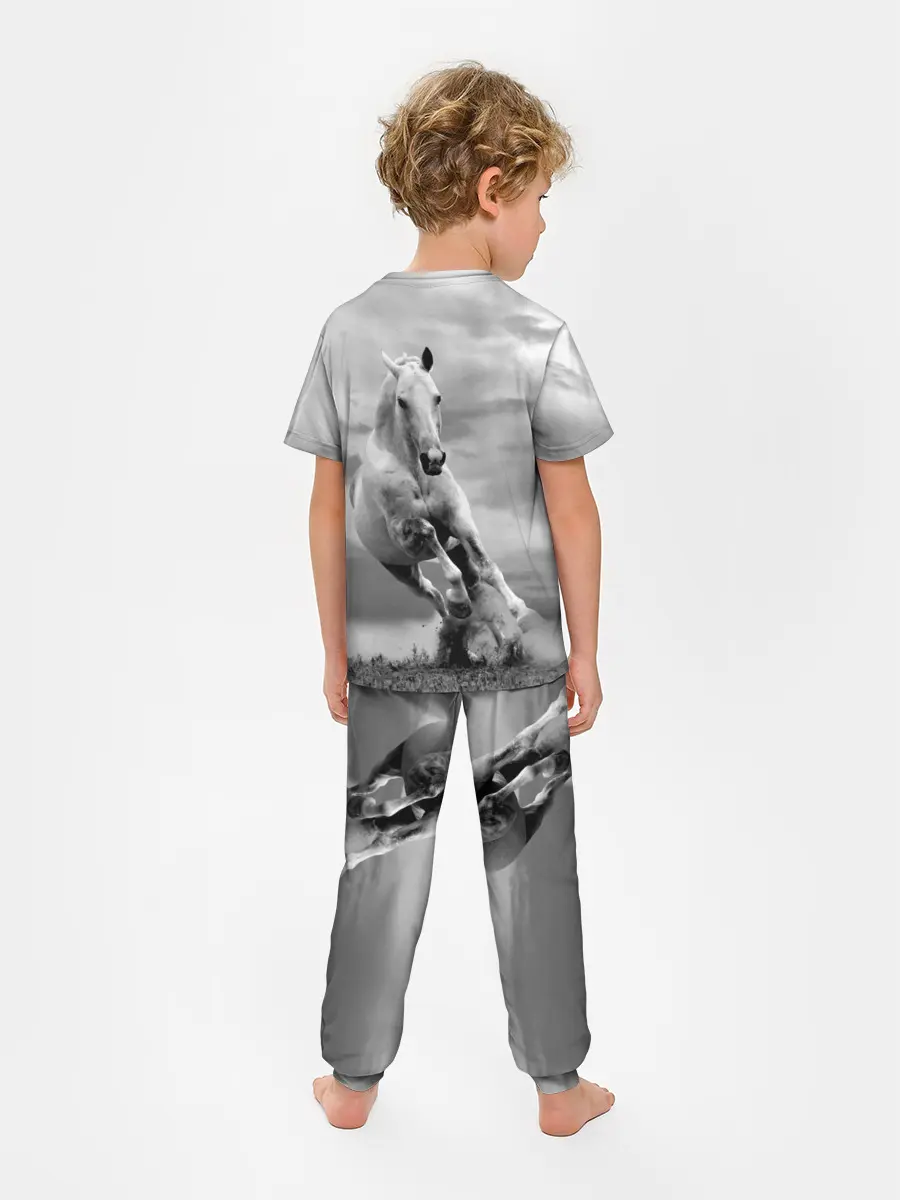 Детская пижама с брюками / Белая лошадь