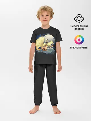 Детская пижама с брюками / Принцесса Мононоке х Покемоны