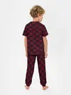 Детская пижама с брюками / Kimetsu no yaiba красный паттерн