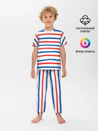 Детская пижама с брюками / Морская полоска