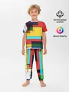 Детская пижама с брюками / абстрактные фигуры цвета