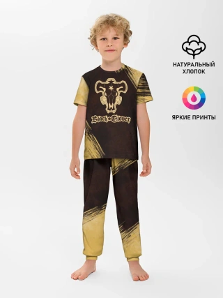 Детская пижама с брюками / Черный Клевер