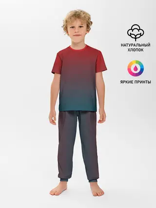 Детская пижама с брюками / Алый
