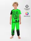Детская пижама с брюками / Джоджо герои зеленый дым
